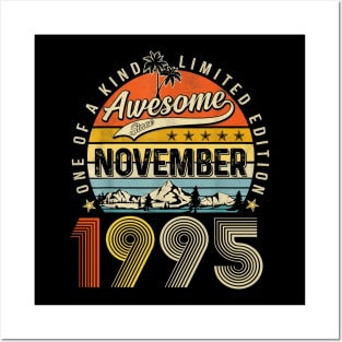 Awesome Since November 1995 Vintage 28th Birthday Posters and Art